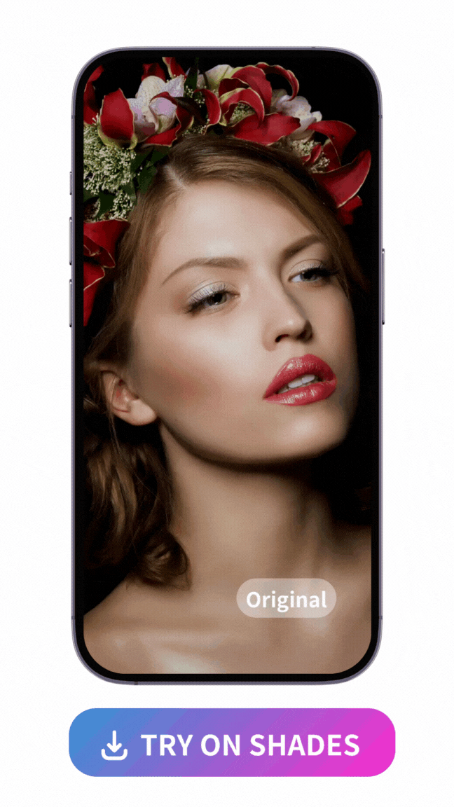 a woman wearing a wreath photo with wheat 01 foundation applied and adjusting degrees by Vivid Glam